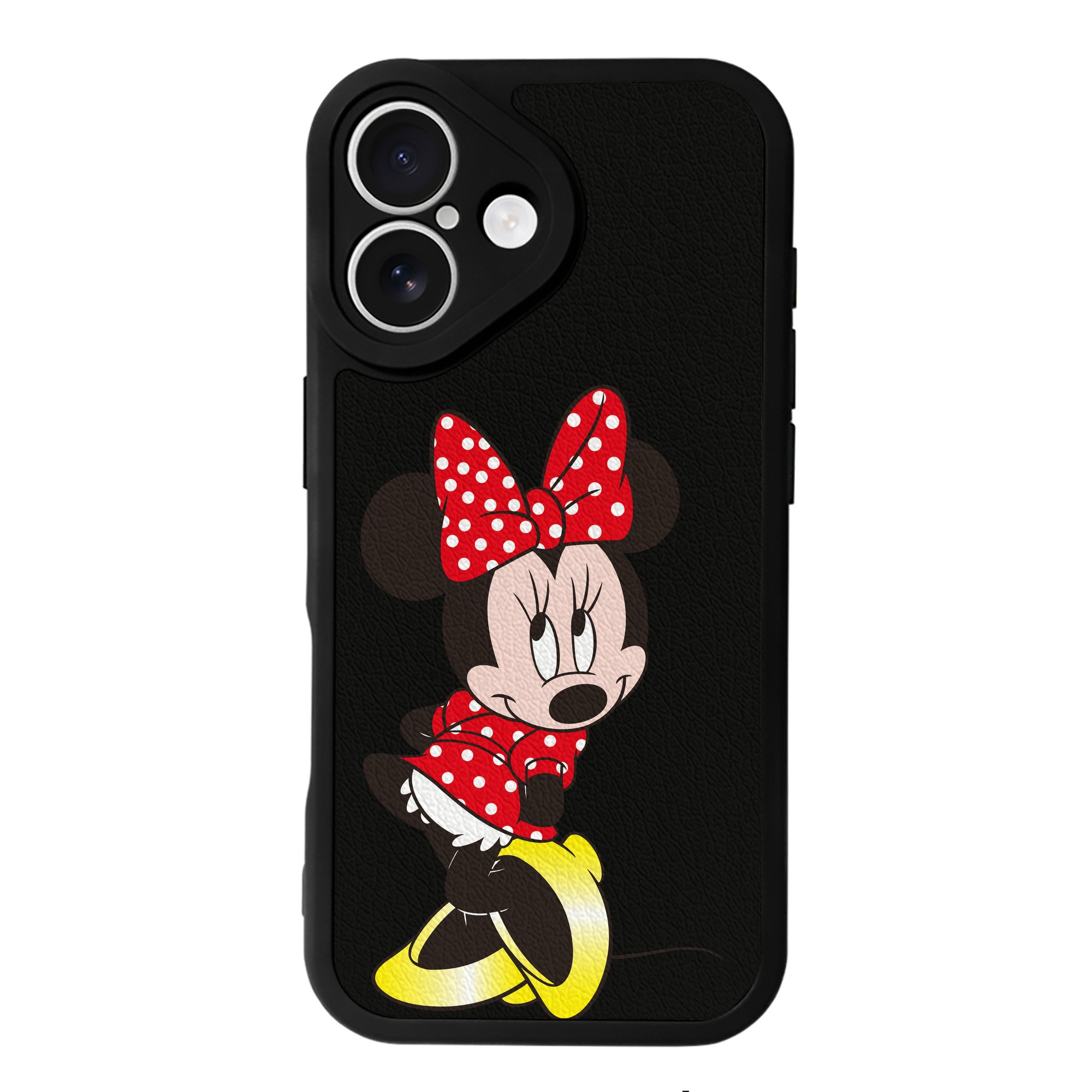 （画像用） ミッキーマウス Mickey Mouse 【iPhone 16シリーズ対応】シリコンスマホケース（レザー調） 材質：シリコン